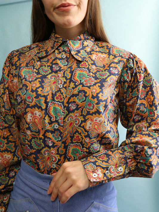 Vintage Paisley Shirt - Size M