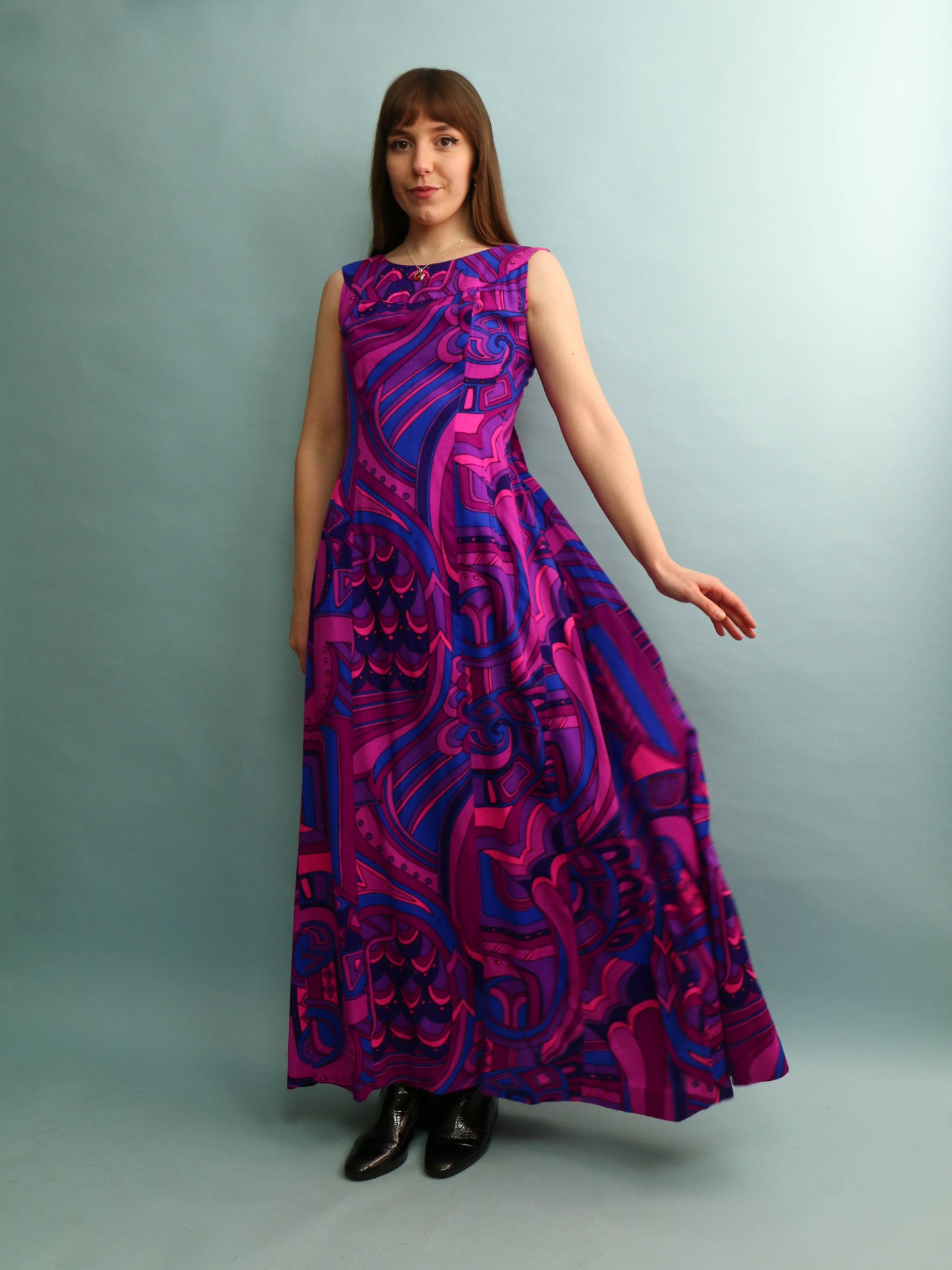 Abstract Maxi Dress - Size S