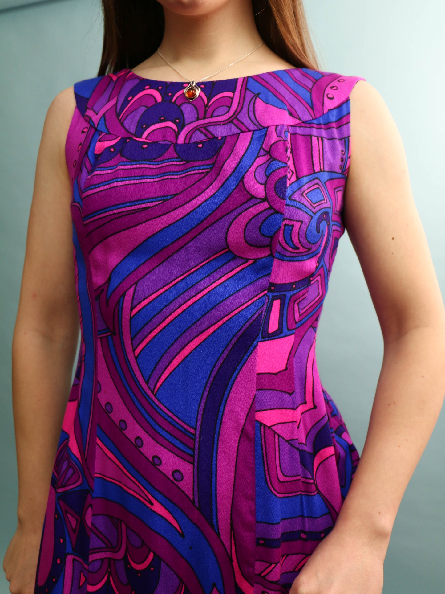 Abstract Maxi Dress - Size S