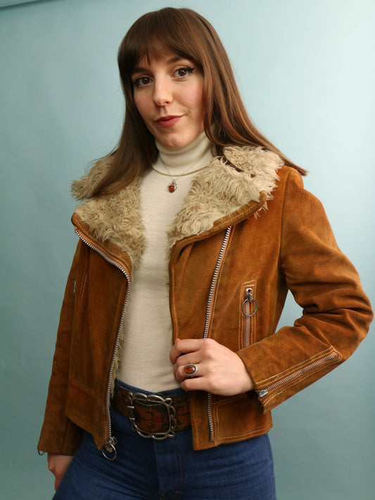 70s Shearling Jacket - Size XS/S