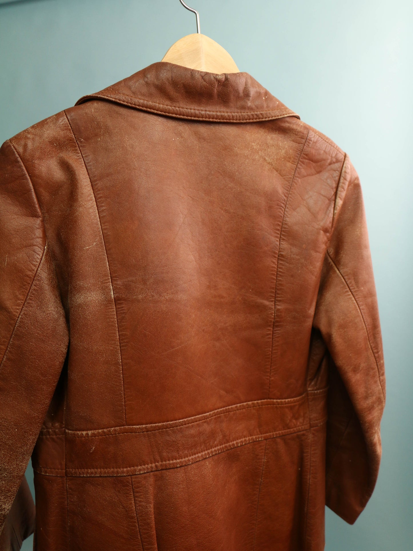 70s Leather Coat - Size XS