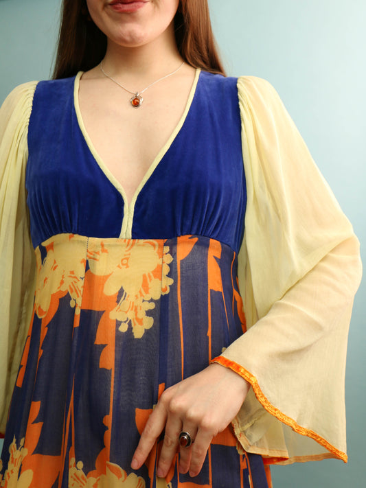 70s Maxi Dress - Size S/M