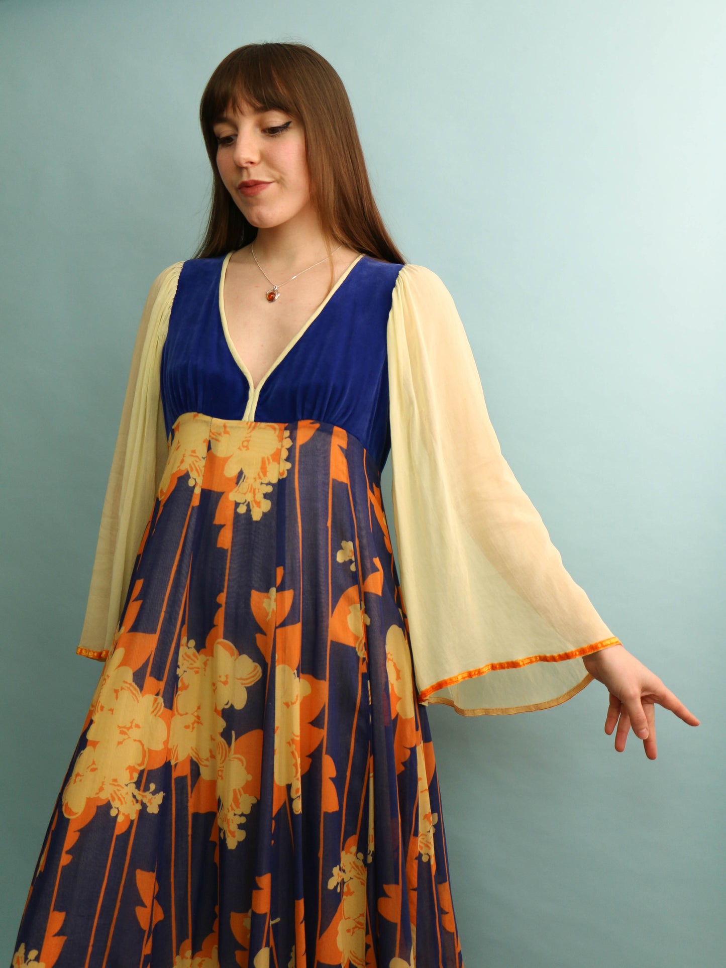 70s Maxi Dress - Size S/M