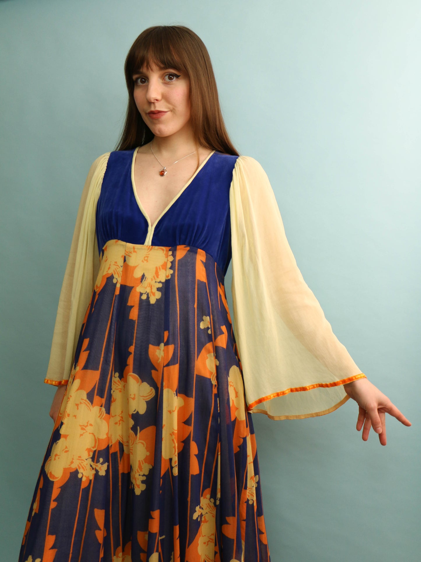 70s Maxi Dress - Size S/M