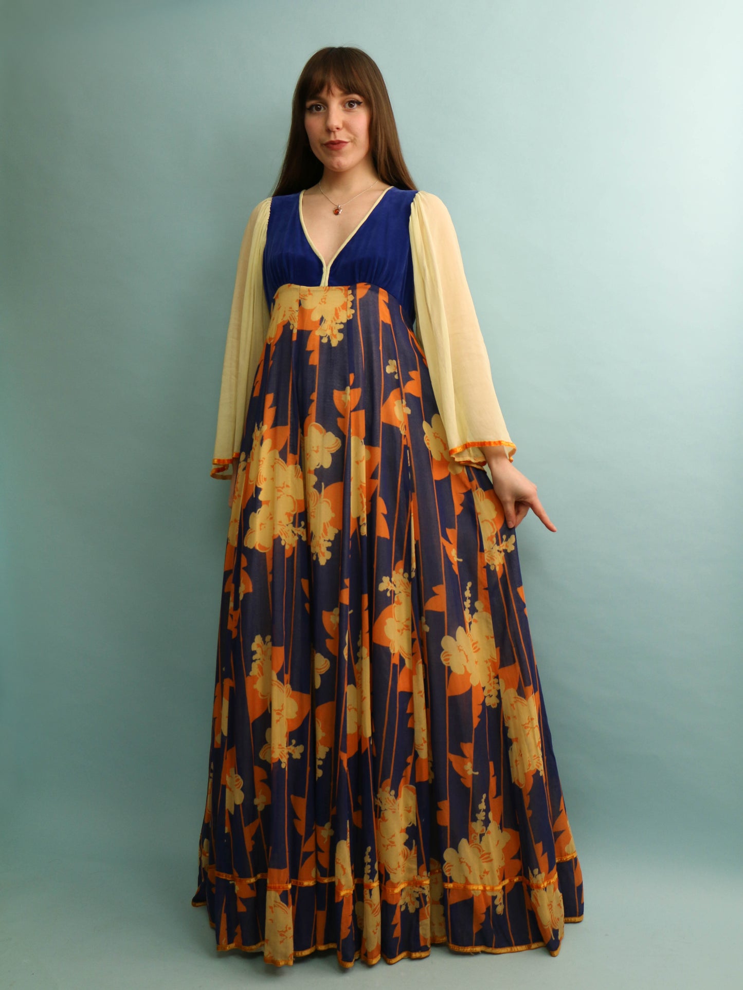 70s Maxi Dress - Size S/M