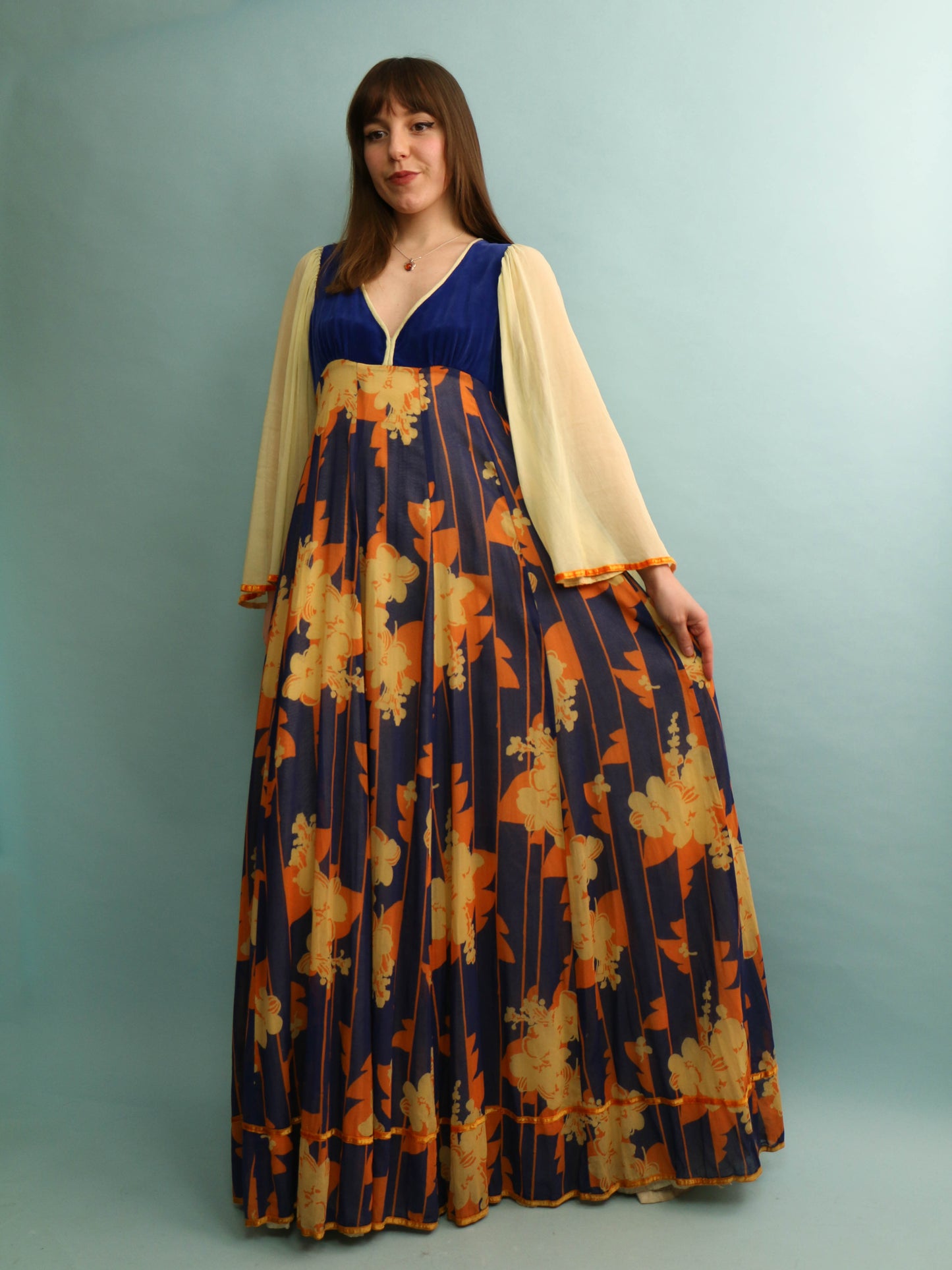 70s Maxi Dress - Size S/M