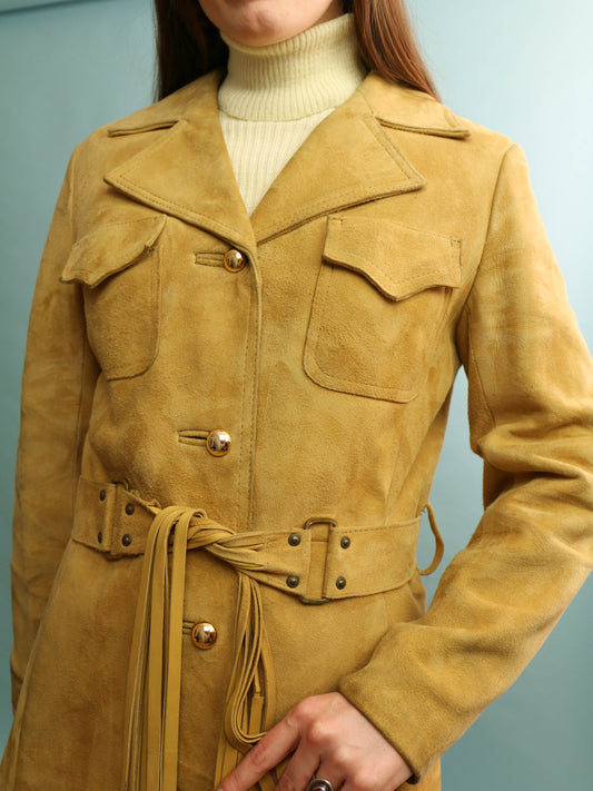 Vintage Suede Coat - Size S