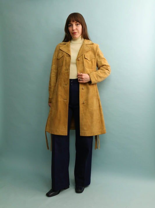 Vintage Suede Coat - Size S