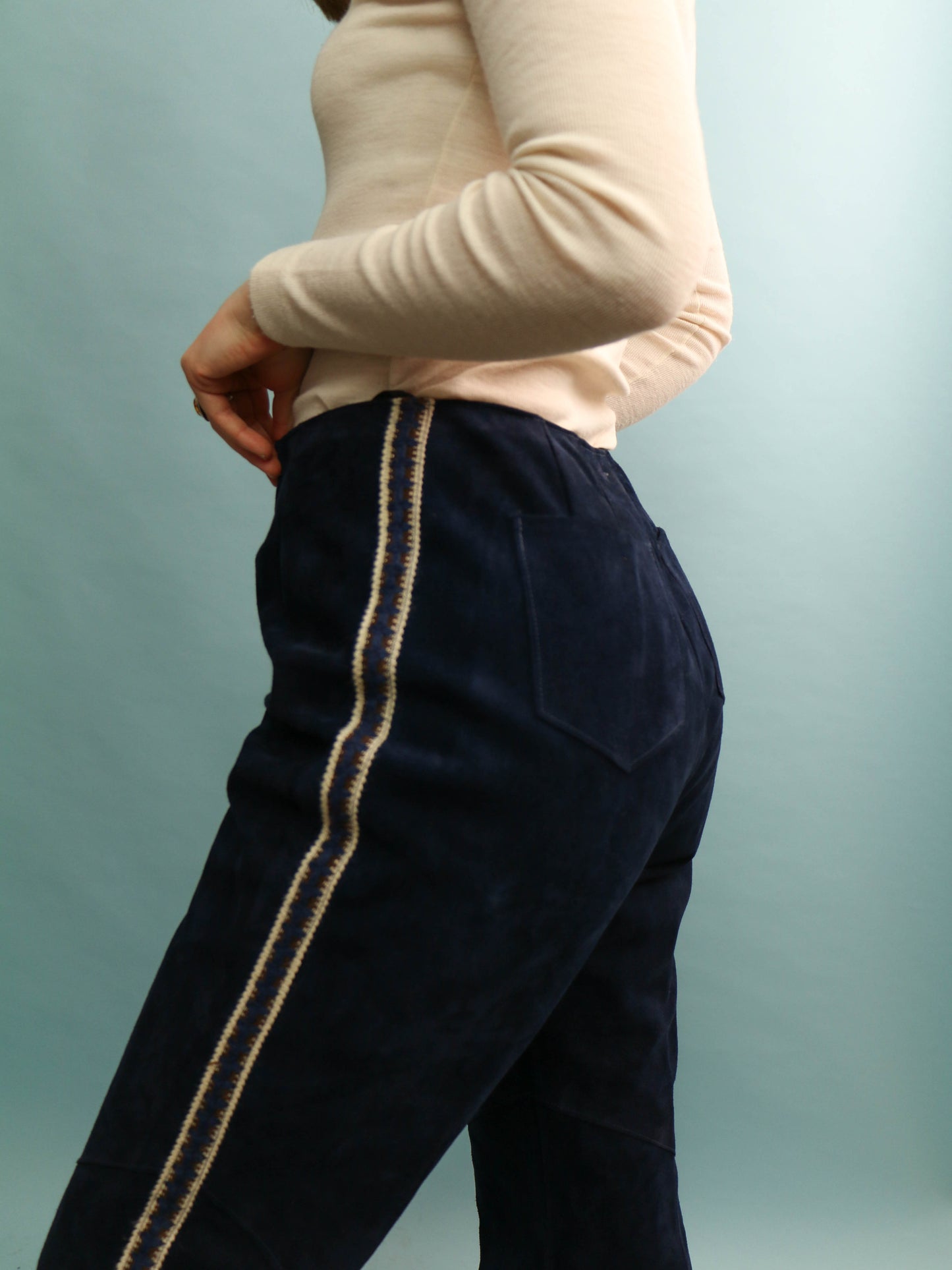 70s Suede Trousers - 29" Waist