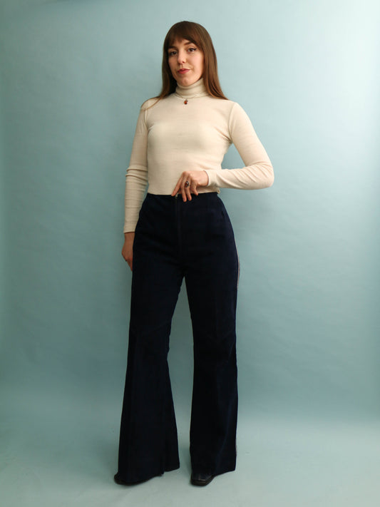 70s Suede Trousers - 29" Waist