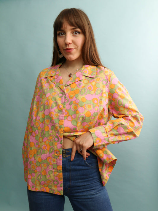 Vintage Print Blouse - Size L