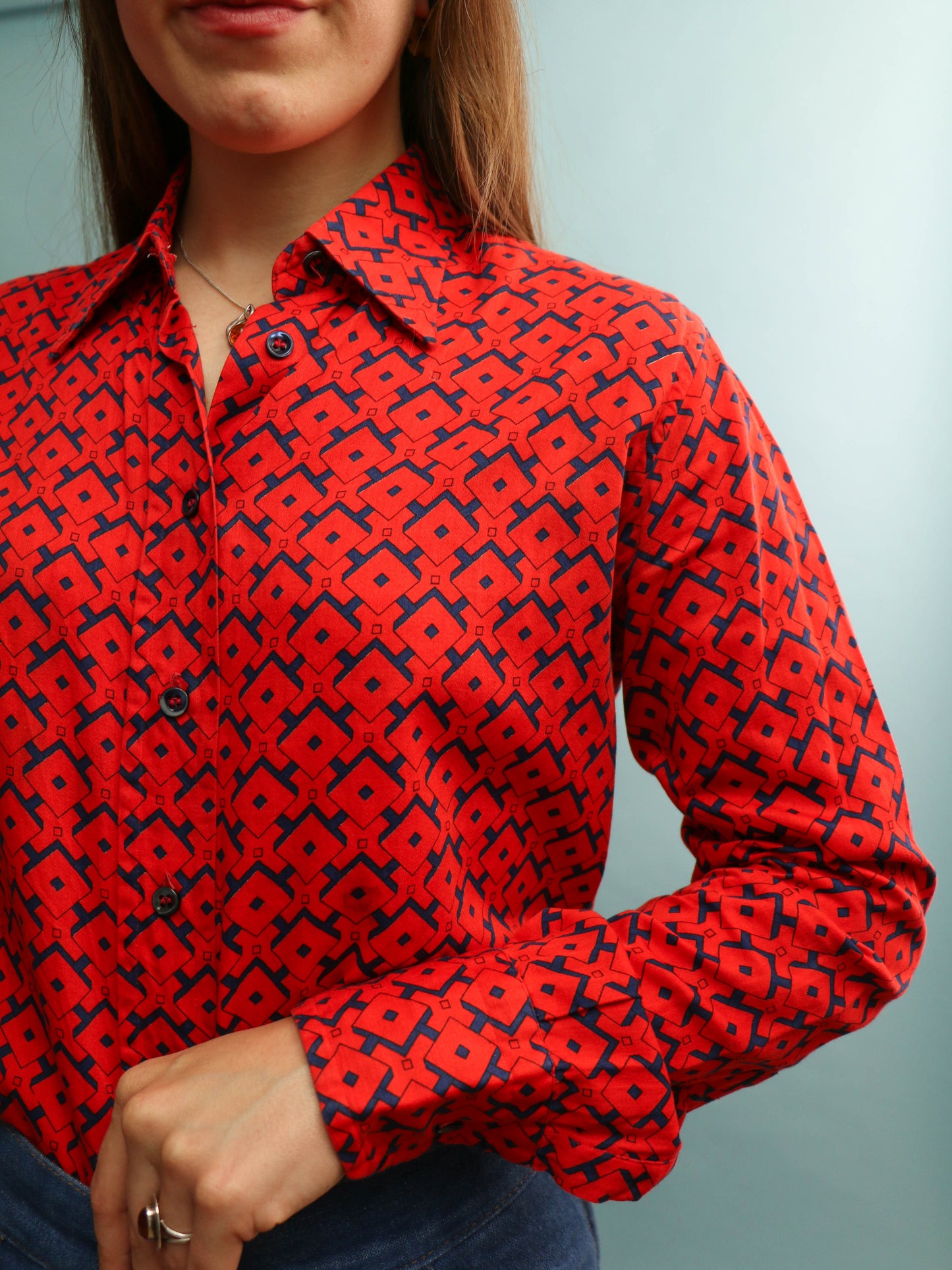 60s Print Shirt - Size M