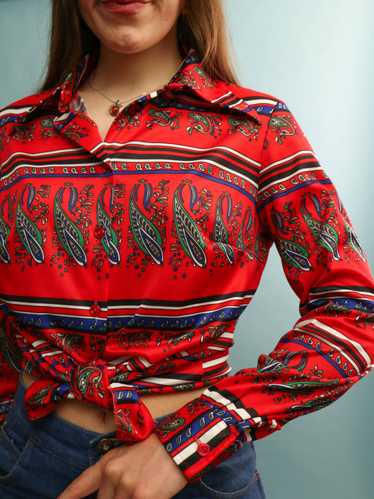 70s Paisley Shirt - Size M