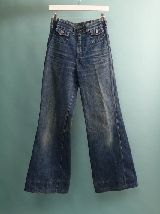 70s Denim Flares - Size XS