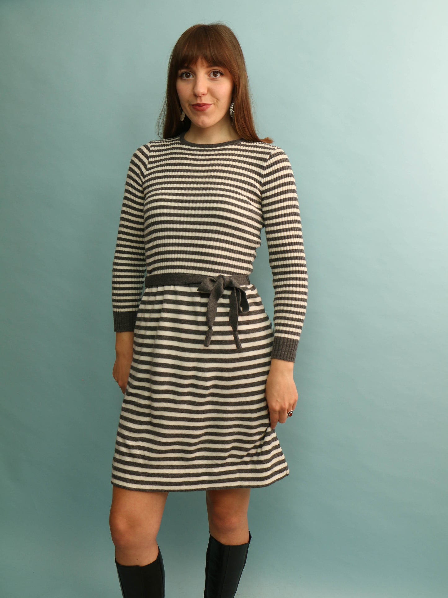 60s Stripe Knit Dress - Size XS