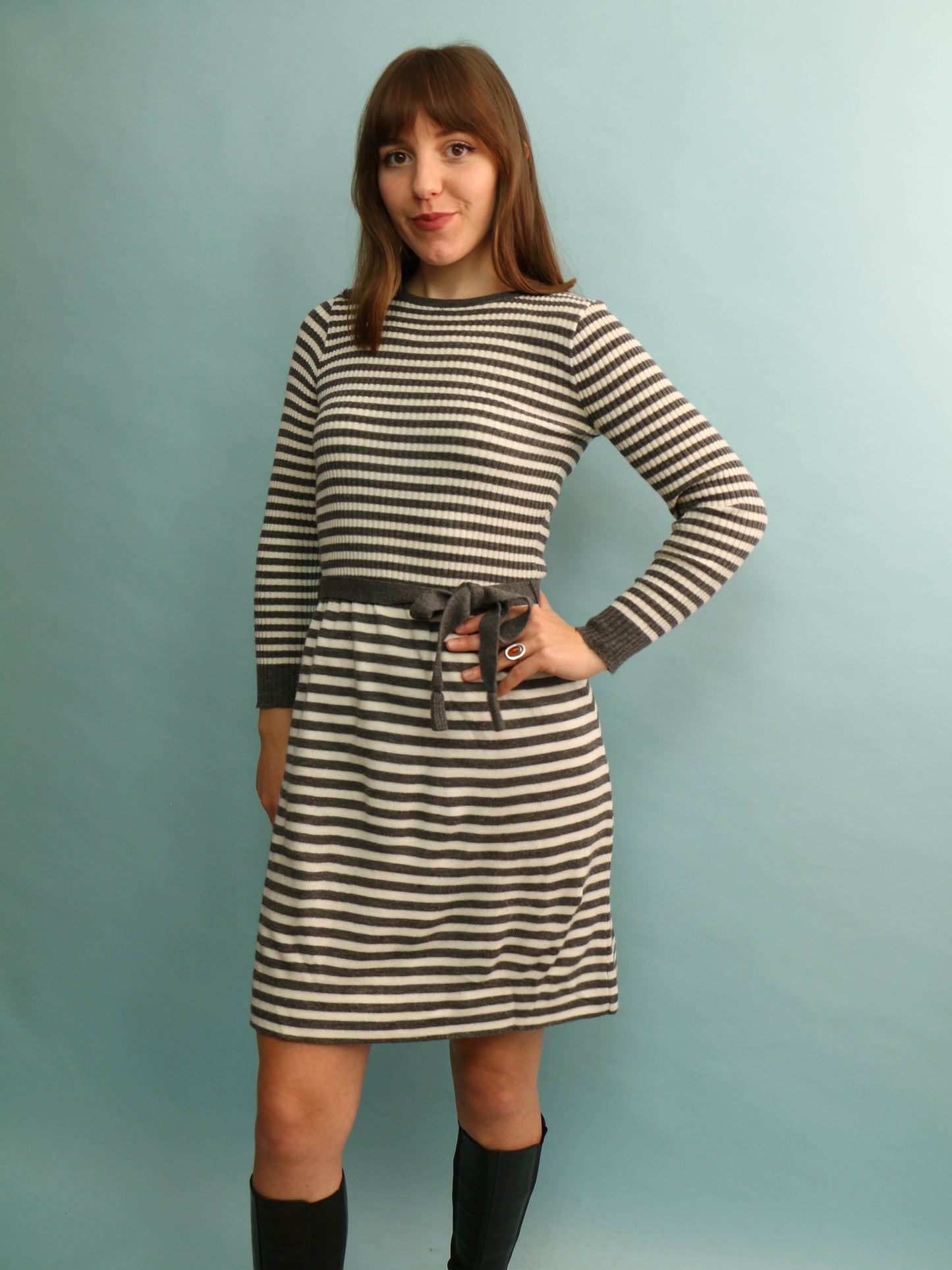 60s Stripe Knit Dress - Size XS