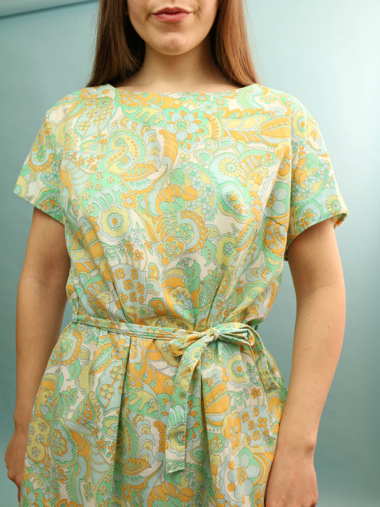 60s Floral Dress - Size XL