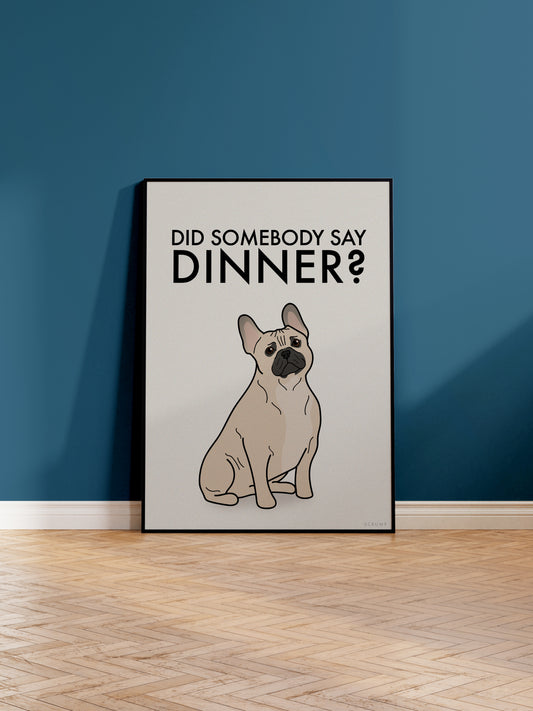 "Dinner" Frenchie Print