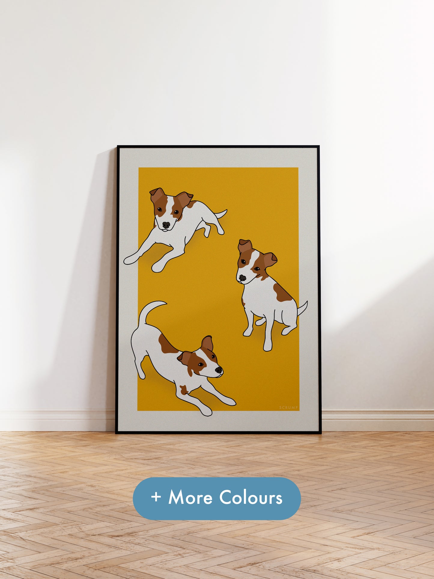 Colour Block Jack Russell Print