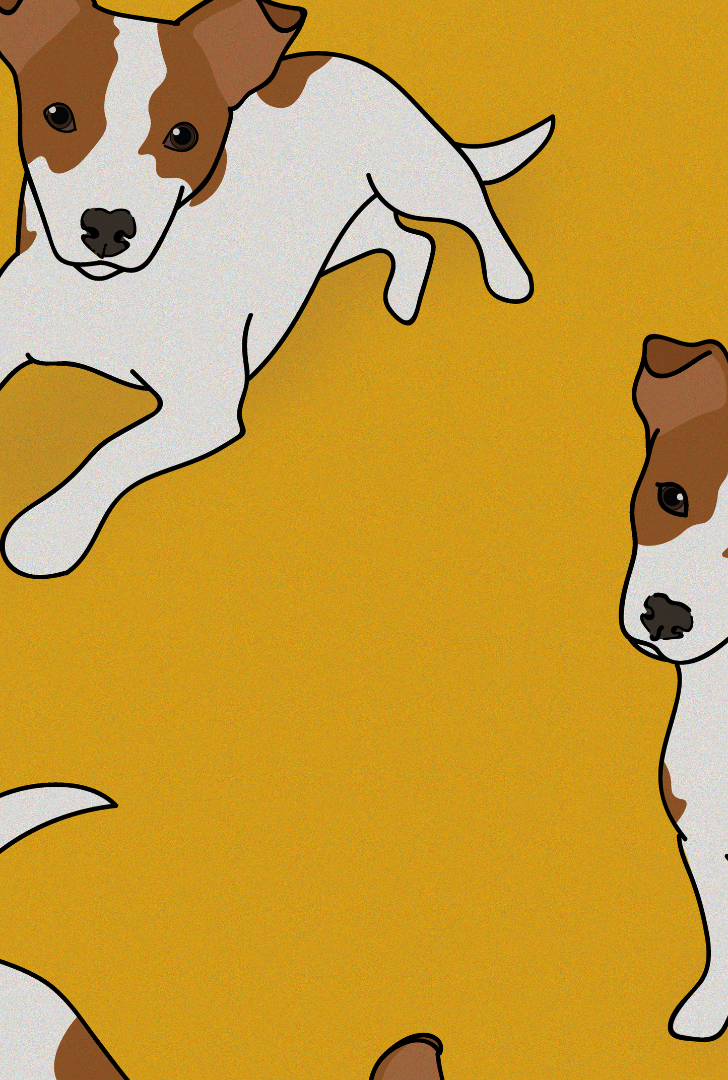 Colour Block Jack Russell Print