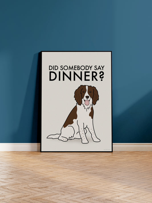 "Dinner" Spaniel Print